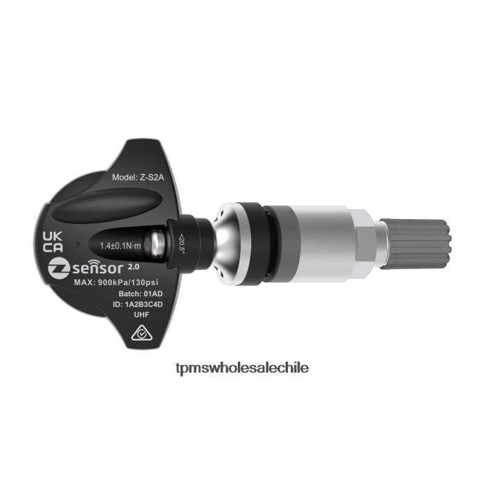 Sensor tpms de repuesto oe alpine - oe p/n 407003vu0a frecuencia 433mhz 8H4BR131 - Sensor De Presión De Los Neumáticos vástago de válvula de metal - plateado